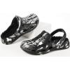 imageMens Womens Lined Garden Clogs Unisex Fur Lining Gardening Slip on Sandals Winter House Home Fuzzy Slippers with Arch SupportBlack