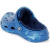 imageMens Womens Lined Garden Clogs Unisex Fur Lining Gardening Slip on Sandals Winter House Home Fuzzy Slippers with Arch SupportBlue