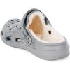 imageMens Womens Lined Garden Clogs Unisex Fur Lining Gardening Slip on Sandals Winter House Home Fuzzy Slippers with Arch SupportGrey