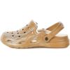 imageMens Womens Lined Garden Clogs Unisex Fur Lining Gardening Slip on Sandals Winter House Home Fuzzy Slippers with Arch SupportKhaki