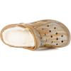 imageMens Womens Lined Garden Clogs Unisex Fur Lining Gardening Slip on Sandals Winter House Home Fuzzy Slippers with Arch SupportKhaki