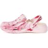 imageMens Womens Lined Garden Clogs Unisex Fur Lining Gardening Slip on Sandals Winter House Home Fuzzy Slippers with Arch SupportPink