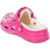 imageMens Womens Lined Garden Clogs Unisex Fur Lining Gardening Slip on Sandals Winter House Home Fuzzy Slippers with Arch SupportRose Red