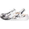 imageMens Womens Lined Garden Clogs Unisex Fur Lining Gardening Slip on Sandals Winter House Home Fuzzy Slippers with Arch SupportWhite