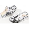 imageMens Womens Lined Garden Clogs Unisex Fur Lining Gardening Slip on Sandals Winter House Home Fuzzy Slippers with Arch SupportWhite