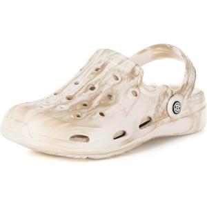 imageMens Womens Lined Garden Clogs Unisex Fur Lining Gardening Slip on Sandals Winter House Home Fuzzy Slippers with Arch SupportWhiteKhaki