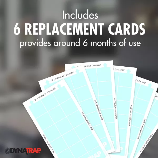 DynaTrap 230093 Replacement StickyTech Glue Cards for Flylight Indoor Plug-In Fly and Flying Insects Trap for Indoor DynaTrap Models DT3009 and DT3019 - 6 Pack