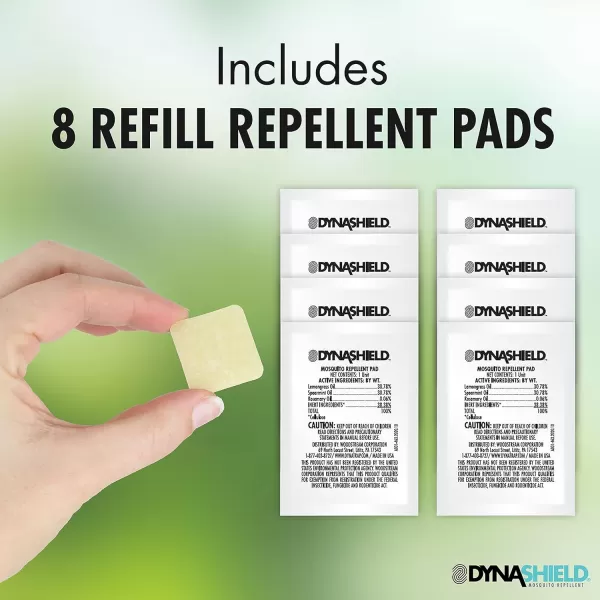 DynaTrap DS1000R8SR DynaShield Repellent 8 Pack, 8 Refill Pads, White)