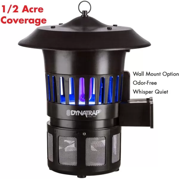 DynaTrap DT1100SR Mosquito &amp; Flying Insect Trap with Wall Mount – Kills Mosquitoes, Flies, Wasps, Gnats, &amp; Other Flying Insects – Protects up to 1/2 Acre
