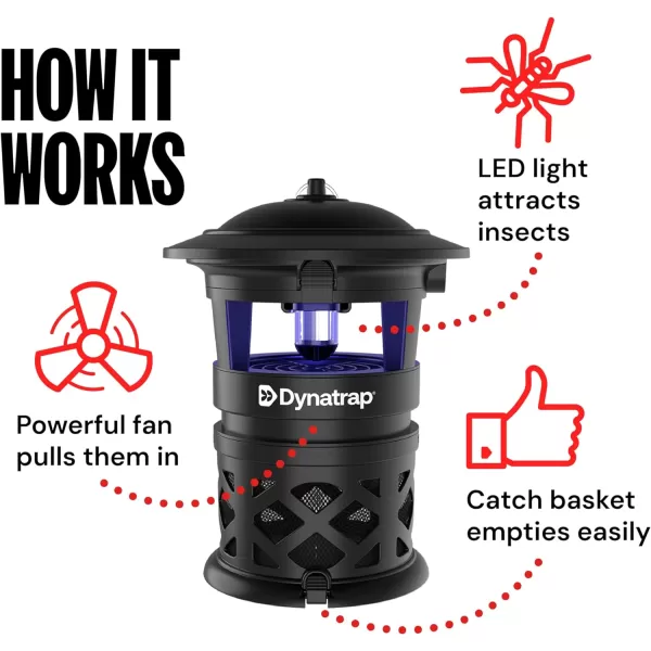 DynaTrap DT1130SR 1/2 Acre Mosquito &amp; Flying Insect Outdoor Trap and Killer – Kills Mosquitoes, Flies, Wasps, Gnats, &amp; Other Flying Insects