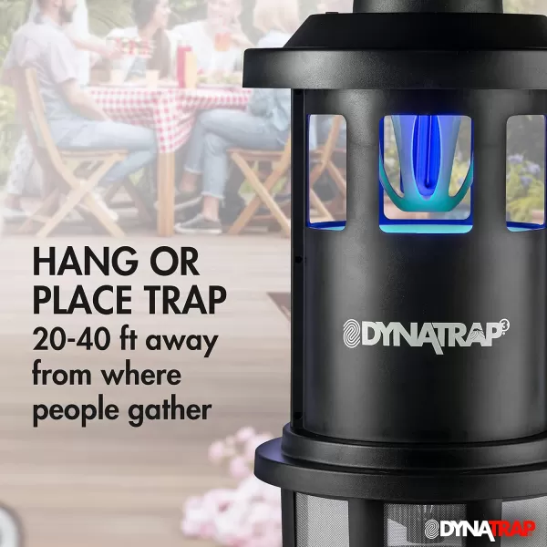 DynaTrap DT1750 Mosquito &amp; Flying Insect Trap – Kills Mosquitoes, Flies, Wasps, Gnats, &amp; Other Flying Insects – Protects up to 3/4 Acre, Black
