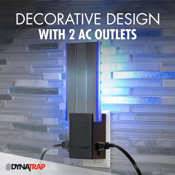 DynaTrap DT3009-1003P Flylight Indoor Plug-In Fly Trap for Flies, Fruit Flies, Moths, Gnats, &amp; Other Flying Insects – Protects up to 600 Sq Ft