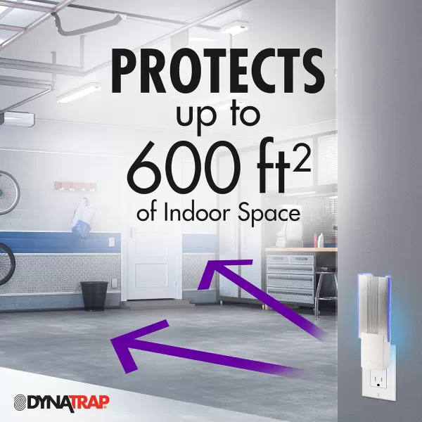 DynaTrap DT3009-1003P Flylight Indoor Plug-In Fly Trap for Flies, Fruit Flies, Moths, Gnats, &amp; Other Flying Insects – Protects up to 600 Sq Ft