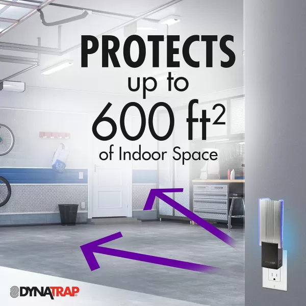 DynaTrap DT3009-1003P Flylight Indoor Plug-In Fly Trap for Flies, Fruit Flies, Moths, Gnats, &amp; Other Flying Insects – Protects up to 600 Sq Ft