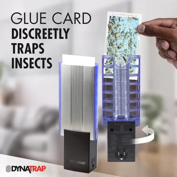 DynaTrap DT3009-1003P Flylight Indoor Plug-In Fly Trap for Flies, Fruit Flies, Moths, Gnats, &amp; Other Flying Insects – Protects up to 600 Sq Ft