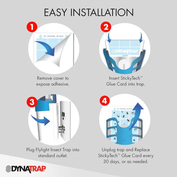 DynaTrap DT3009-1003P Flylight Indoor Plug-In Fly Trap for Flies, Fruit Flies, Moths, Gnats, &amp; Other Flying Insects – Protects up to 600 Sq Ft