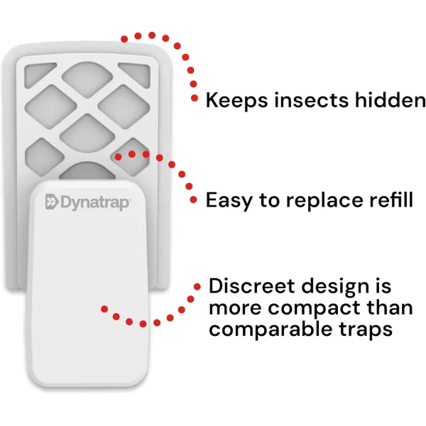 Dynatrap DT3007 Indoor Plug-in Fly Trap for Flies, Fruit Flies, Moths, Gnats, and Other Flying Insects - 1 Black Device + 2 Glue Cards