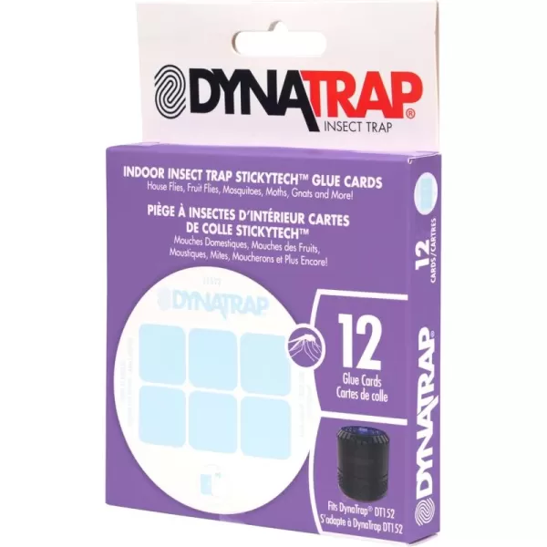 DynaTrap 21523 Replacement StickyTech Glue Boards for DT152 Indoor Insect Trap and Killer – 12 Pack