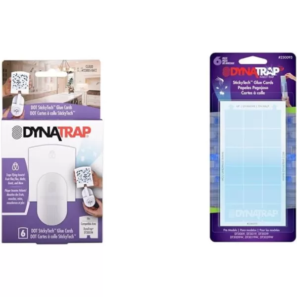 DynaTrap 23005-0612 DOT StickyTech Replacement Indoor Flying Insect Trap Glue Cards - 6 Pack