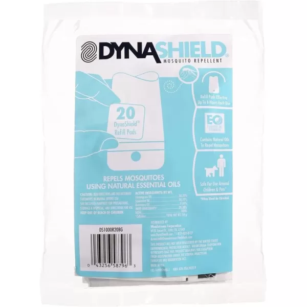 DynaTrap DS1000R8SR DynaShield Repellent 8 Pack, 8 Refill Pads, White)