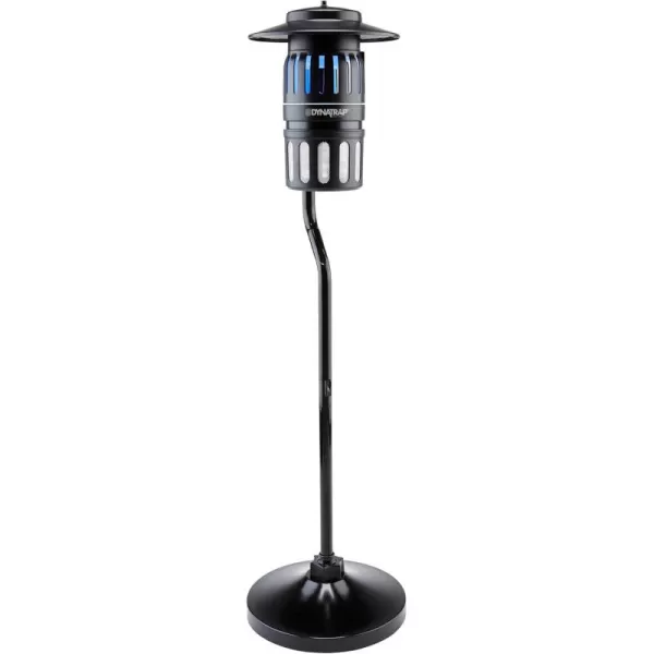 Dynatrap Smokeless Durable All Weather Whisper Quiet 1/2 Acre Coverage Flying Insect Trap with Pole Stand and Water Tray, Black