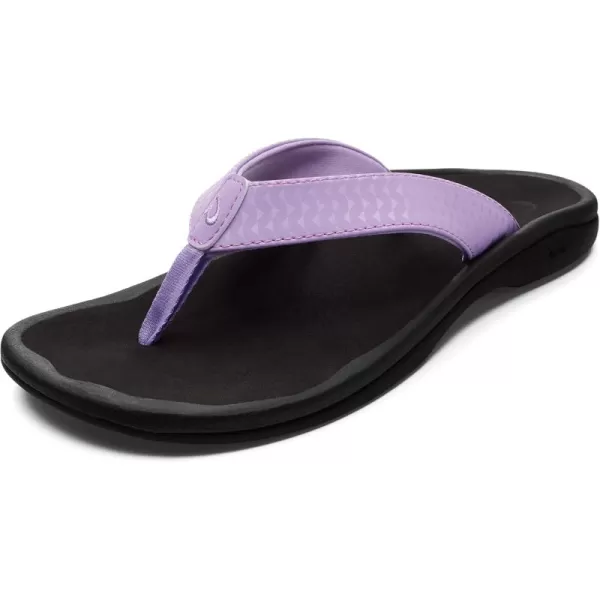 OLUKAI Ohana Womens Beach Sandals QuickDry FlipFlop Slides Water Resistant Wet Grip Soles ampamp Compression Molded FootbedLilac ChalkKapa