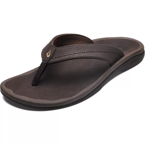 OLUKAI Ohana Womens Beach Sandals QuickDry FlipFlop Slides Water Resistant Wet Grip Soles ampamp Compression Molded FootbedDark JavaDark Java