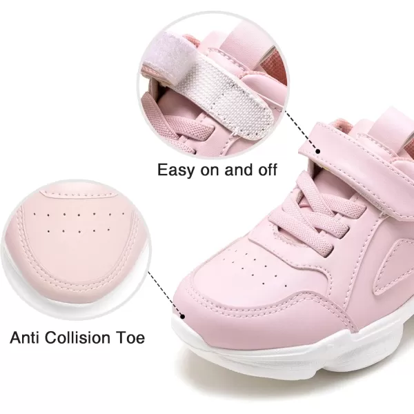 THEE BRON Boys Girls Athletic Sneakers Walking Lightweight Kids Running Tennis ShoesAm03pink