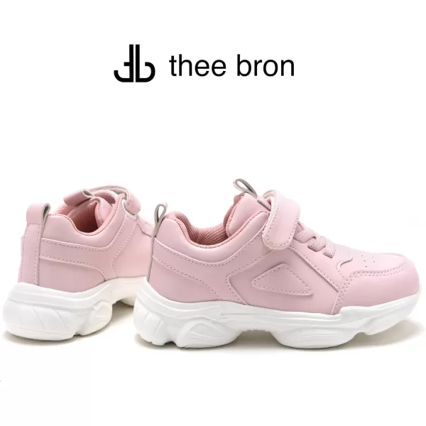 THEE BRON Boys Girls Athletic Sneakers Walking Lightweight Kids Running Tennis ShoesAm03pink
