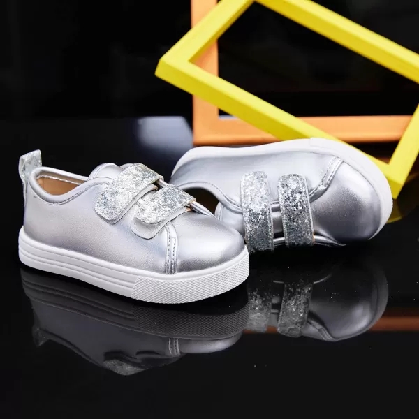 THEE BRON Boys Girls Athletic Sneakers Walking Lightweight Kids Running Tennis ShoesAs24silver