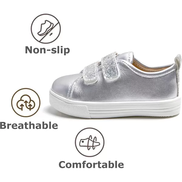 THEE BRON Boys Girls Athletic Sneakers Walking Lightweight Kids Running Tennis ShoesAs24silver