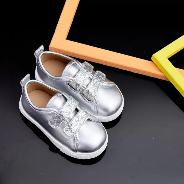 THEE BRON Boys Girls Athletic Sneakers Walking Lightweight Kids Running Tennis ShoesAs24silver