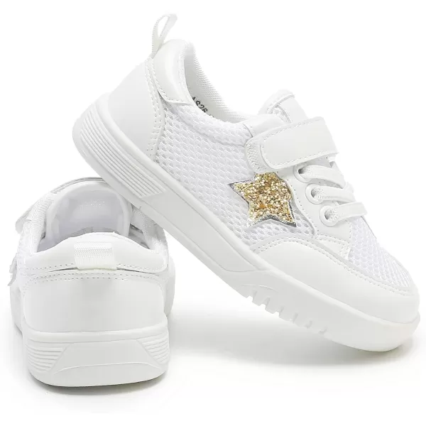 THEE BRON Boys Girls Athletic Sneakers Walking Lightweight Kids Running Tennis ShoesAs26gold