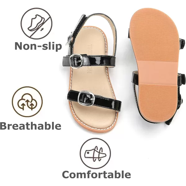 THEE BRON Girls Comfort Sandals Kids Shoes Sandals Filles SandalesAa306black