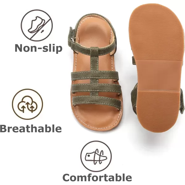 THEE BRON Girls Comfort Sandals Kids Shoes Sandals Filles SandalesAa352green