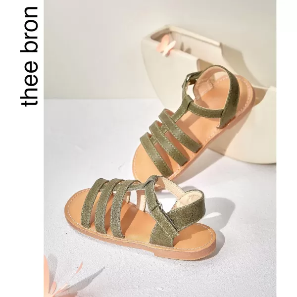 THEE BRON Girls Comfort Sandals Kids Shoes Sandals Filles SandalesAa352green