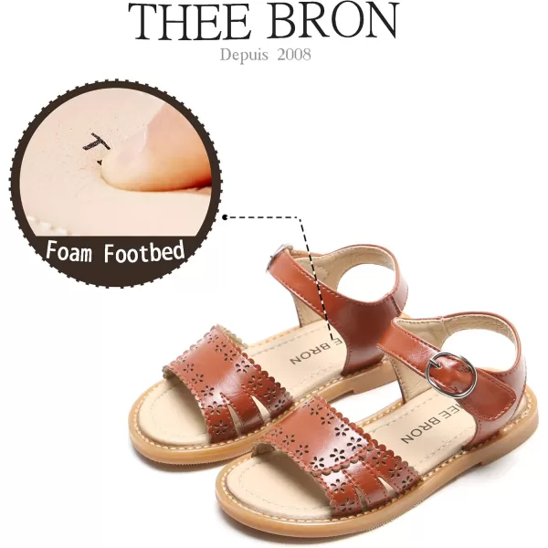 THEE BRON Girls Comfort Sandals Kids Shoes Sandals Filles SandalesTb2106brown