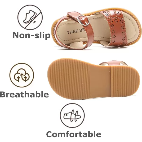 THEE BRON Girls Comfort Sandals Kids Shoes Sandals Filles SandalesTb2106brown
