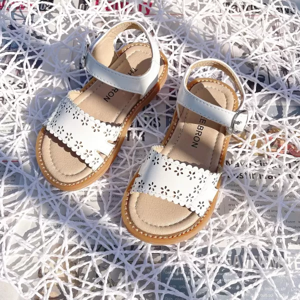 THEE BRON Girls Comfort Sandals Kids Shoes Sandals Filles SandalesTb2106white