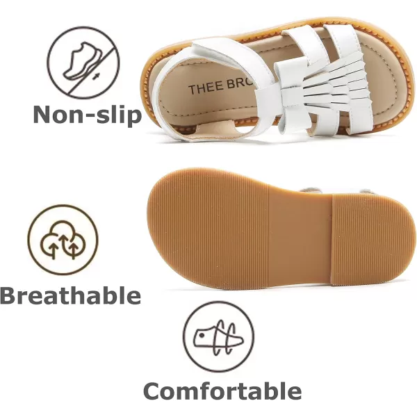 THEE BRON Girls Comfort Sandals Kids Shoes Sandals Filles SandalesTb2108white