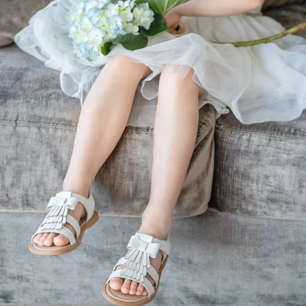 THEE BRON Girls Comfort Sandals Kids Shoes Sandals Filles SandalesTb2108white