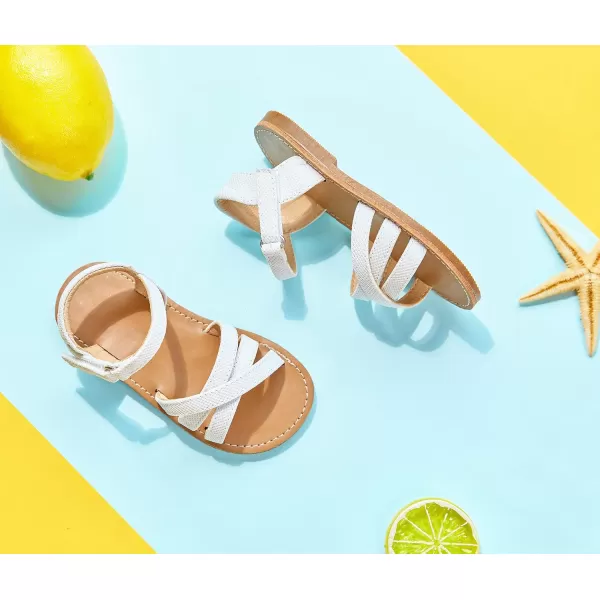 THEE BRON Girls Comfort Sandals Kids Shoes Sandals Filles SandalesTb2202white