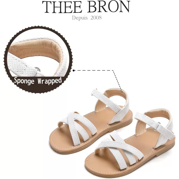 THEE BRON Girls Comfort Sandals Kids Shoes Sandals Filles SandalesTb2202white
