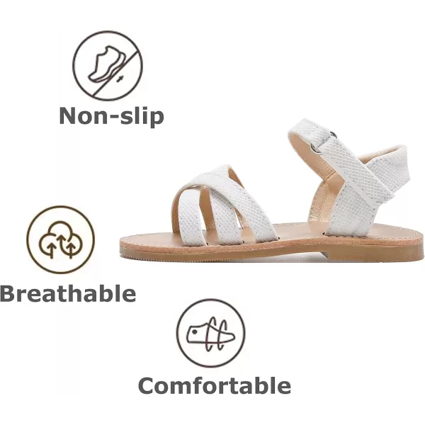 THEE BRON Girls Comfort Sandals Kids Shoes Sandals Filles SandalesTb2202white