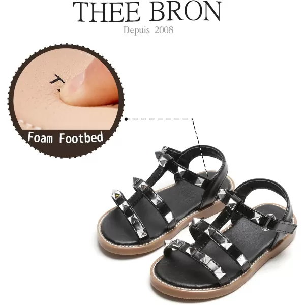 THEE BRON Girls Comfort Sandals Kids Shoes Sandals Filles SandalesTb2208black