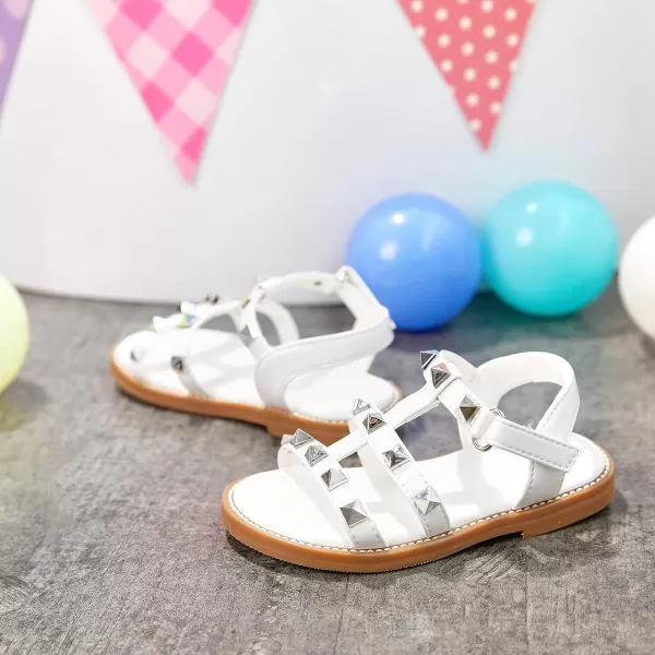 THEE BRON Girls Comfort Sandals Kids Shoes Sandals Filles SandalesTb2208white