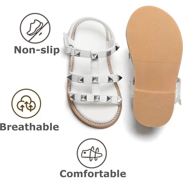 THEE BRON Girls Comfort Sandals Kids Shoes Sandals Filles SandalesTb2208white