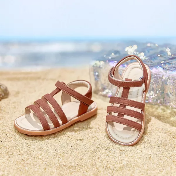THEE BRON Girls Comfort Sandals Kids Shoes Sandals Filles SandalesTb2236brown