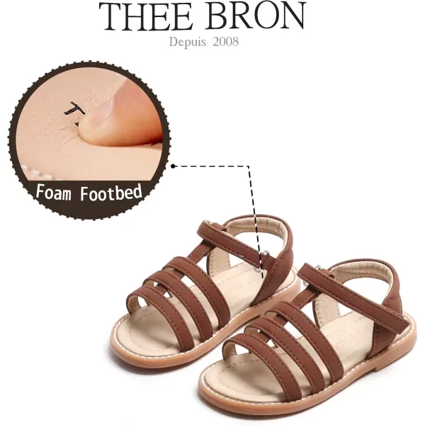 THEE BRON Girls Comfort Sandals Kids Shoes Sandals Filles SandalesTb2236brown