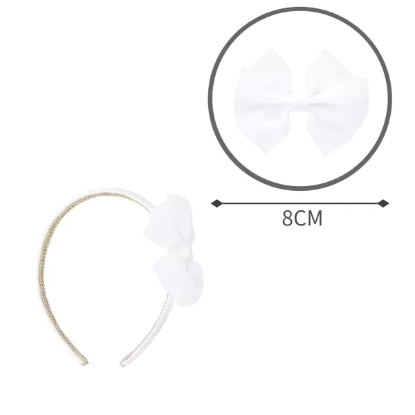 THEE BRON Girls Headband Twinkle Glitter Hairband Bow Hair Accessories 2 headband PinkWhite2 headband PinkWhite